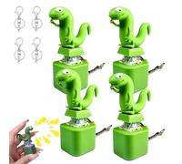 Lizard Keychain Sound, Lizard Button Keychain, Rechargeable Lizards Anxiety Relief Keychain Button Toy with Colorful Light & Sound, Portable Stress Reliever for Anxiety & Sensory Fun (4PCS)