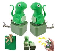 Lizard Keychain Sound, Lizard Button, Rechargeable Lizards Anxiety Relief Keychain Button Toy, Lizards Push & Click Keychains, Funny Rechargeable Colourful Lights (2pcs)