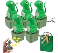 Lizard Keychain Sound, Lizard Button, Rechargeable Lizards Anxiety Relief Keychain Button Toy, Lizards Push & Click Keychains, Funny Rechargeable Colourful Lights (5pcs)