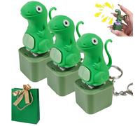 Lizard Keychain Sound, Lizard Button, Rechargeable Lizards Anxiety Relief Keychain Button Toy, Lizards Push & Click Keychains, Funny Rechargeable Colourful Lights (3pcs)