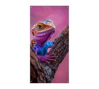 Lizard on The Branch Housse de porte Printemps été à suspendre Drapeau Panneau de porche Extérieur Vacances Cour Décor pour porte d'entrée et porche