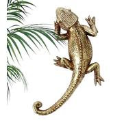 Lizard Toy,3D Resin Animal Art Ornament - Chameleon Lizard Home Wall Decor - for Kitchen Outdoor Garden Patio Porch Desktop Mantel Shelf Living Room Home