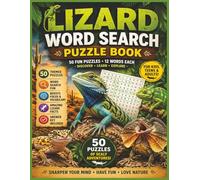 Lizard Word Search Puzzle Book: 50 Fun Puzzles 12 words each. Keep children busy during vacations with educational word searches, away from screen. ... Amazing Lizard Facts. Solutions provided.