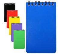 Lizbin Cahier à Spirale, 6 Petits Cahiers, Cahier De Poche Bloc-Notes à Spirale De 3 "x 5", Petit Bloc-Notes à Spirale Supérieure, 6 Mini Cahiers Colorés, 75 Feuilles Par Cahier (6 Pièces A7)