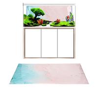 LIZEALUCKY Autocollant de Fond d'aquarium, Motif de Plage, Papier Peint 3D en PVC, Effets de décoration d'image, Toile de Fond Auto-adhésive, Peinture de Paysage de Plante de Reptile sous (61 * 30CM)
