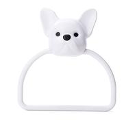 LIZEALUCKY Autocollants de Dessin animé Non marquants, Anneau à Serviette, Support Facile à Suspendre, Cuisine Salle de Bains (Chienne)