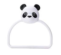 LIZEALUCKY Autocollants de Dessin animé Non marquants, Anneau à Serviette, Support Facile à Suspendre, Cuisine Salle de Bains (Panda)
