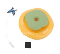 LIZEALUCKY Automatic Rotating Cat Toy Interactive Cat Toys Fluttering Teaser and Electric Turntable for Pet Interactive Entertainment