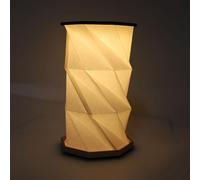 LIZEALUCKY Bedside Table Lamp, Dimmable Touch Lamp Battery Operated Night Light Rotating Foldable Paper Lantern for Home Office Bedroom Living Room Black