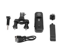 LIZEALUCKY Camera Handlebar Holder Backclip Fill Light 120° Wide Angle 1080P Water Resistant Anti Shake Cycling Sports Camera for Night Riding ABS Material