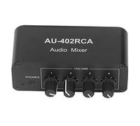 LIZEALUCKY Commutateur Audio bidirectionnel, sélecteur de Canal L R stéréo à 4 Voies, Coque en Alliage d'aluminium de qualité supérieure pour système de Divertissement à Domicile