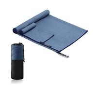 LIZEALUCKY Cooling Towel Microfiber Quick Drying Soft Comfortable Cooling Towel Ice Cool Microfibre Soft Breathable Towel for Gym Yoga Golf Running Camping (Bleu foncé)