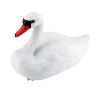 LIZEALUCKY Cygne de décoration de Jardin, Ornement d'étang Flottant, Balcon, Attache, Plastique, résistant aux intempéries, Figurine d'appât de Chasse aux Oiseaux d'oie Grandeur Nature, Blanc