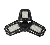 LIZEALUCKY E27 LED Plafonnier Mineur Entrepôt Lumière Trois Feuilles Pliant Déformation Garage Lumière Entrepôt Usine Auvent Lampe LED Lumineuse