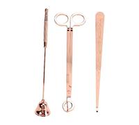 LIZEALUCKY Ensemble Coupe-Bougie 3 en 1, Coupe-mèche, kit d'entretien des Bougies Comprenant Un éteignoir à Bougie, Une Pince à mèche, des Ciseaux à mèche, Un Coupe-mèche, Un Accessoire