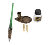 LIZEALUCKY Feather Pen Set Durable Creativity Easy Writing Stationery Boady Box pour le professeur d'Aant (SP119004 vert (stylo en verre))