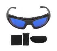 LIZEALUCKY Golf Ball Finder Glasses PC Clear Wide View Anti Slip Eye Protection Golf Ball Locating Glasses for Sports Game (Monture Noire, Verres Bleus)