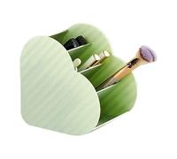 LIZEALUCKY Heart Shaped Makeup Organizer 4-Compartment Tiered Storage Organizer Desk Cosmetic Holder for Dresser Bedroom Bathroom