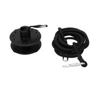 LIZEALUCKY Kit d'attache de Tapis d'eau Flottant, Corde à œillets en Plastique Noir, Coussin en Mousse, Tapis Portable, Accessoire de sécurité pour Les activités Aquatiques