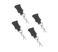 LIZEALUCKY Kit de Support de Fixation de goupille de Clip de Coque de carrosserie de Voiture télécommandée 4 pièces, 1/8 1/10 1/12 Pince de carrosserie de Voiture télécommandée Universelle (Black)