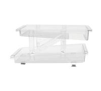 LIZEALUCKY Le soda roulant peut organiser le distributeur de boissons automatique extensible pour le congélateur de garde-manger du réfrigérateur (Blanc transparent)