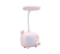 LIZEALUCKY LED Desk Lamp High Brightness Adjustable Rechargeable Bedside Table Night Light Eye-caring Aluminium Dimmable Bedside lamp for Home Office Bedroom Reading Work Study (Rosâtre)