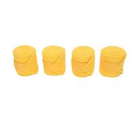 LIZEALUCKY Lot de 4 bandages de jambe de polo pour cheval, enveloppes en polaire douce et confortable, bandages de jambe équestre pour une équitation stable, ensemble de soutien de (Jaune)