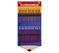 LIZEALUCKY Pencil Pocket Chart Classroom Pencil Dispenser Organizer Holder Wall Pocket for Students Teachers Storage