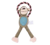 LIZEALUCKY Pet Plush Toy Cartoon Soft Comfortable Portable Safe Lightweight Plush Dog Squeaky Toy Adorable Monkey Plush with Squeaker for Pets
