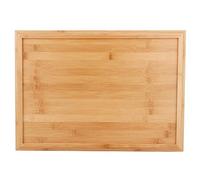 LIZEALUCKY Plateau de Service Bambou à Bambou rectangulaire Plateau de thé Fin pour la Cuisine de Cuisine de Cuisine de Cuisine (Bamboo Complet Grande Taille 44,3 * 32,3 * 2,2 cm)