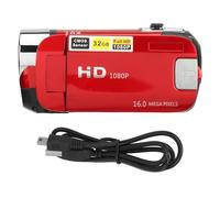 LIZEALUCKY Portable 1080P High Definition Digital Video Camera, 16MP DV Camera 16X Zoom HD Video 2.4inch Rotatable Screen Fill Light (Red)