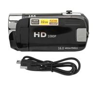 LIZEALUCKY Portable 1080P High Definition Digital Video Camera, 16MP DV Camera 16X Zoom HD Video 2.4inch Rotatable Screen Fill Light (Black)