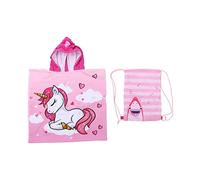 LIZEALUCKY Serviette à capuche d'enfants doux confortable mignon sans bouton sans bouton robe filles couleurs vives protection du soleil m