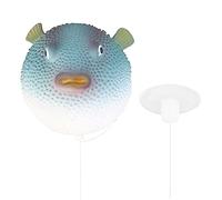 LIZEALUCKY Simulation Artificielle de Fluorescence Lumineuse, Petit Ornement d'aquarium de Poisson Globe (Bleue)