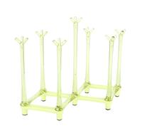 LIZEALUCKY Tasse de séchage de séchage branches d'arbres réglables formes non glipt inférieur portable en verre de boisson vert clair pour comptoir de cuisine (Vert Clair)