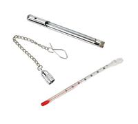 LIZEALUCKY Thermomètre de pêche avec Mousqueton, Mesure de la température de l'eau, thermomètre en métal pour Courant d'eau extérieur pour la pêche à la Mouche, Accessoires de pêche au Bar
