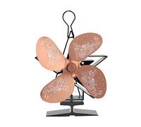 LIZEALUCKY Ventilateur alimenté par la chaleur, motif père noël, pour cheminée, Distribution de chaleur, circulation d'air chaud pour four à bois (Bronze)