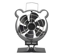 LIZEALUCKY Ventilateur de poêle à bois 6 Blade Fix de cheminée à moteur de chaleur avec couvercle de protection pour brûleur en rondins à granulés en bois