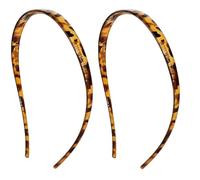 LiZEROGDAX Lot de 2 bandeaux pour femme, motif léopard, confortables, antidérapants, avec dents pour cheveux fins tendance