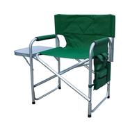 LIZHAYG Chaise De Plage Pliable Chaises d'extérieur Director Chaise de Plage Pliante avec Tables d'appoint