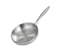 LIZHAYG Poele Inox Poêle à frire antiadhésive en acier inoxydable, ustensile de cuisine non revêtu for cuisinière à gaz et à induction(28cm)