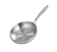LIZHAYG Poele Inox Poêle à frire antiadhésive en acier inoxydable, ustensile de cuisine non revêtu for cuisinière à gaz et à induction(28cm)