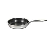 LIZHAYG Poele Inox Poêle à frire en acier inoxydable, poêle antiadhésive, marmite à steak frit, four électromagnétique, général(Single A,Outer diameter 28cm)