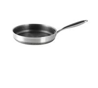 LIZHAYG Poele Inox Poêle à frire en acier inoxydable, poêle antiadhésive, poêle à induction, wok en nid d'abeille(26cm pan 316)
