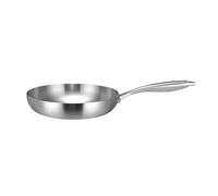 LIZHAYG Poele Inox Poêle à frire en acier inoxydable, poêle wok épaisse, poêle en acier 5 plis, casseroles de qualité professionnelle for la cuisson(26CM)