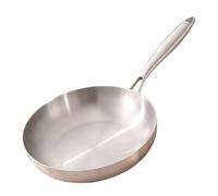 LIZHAYG Poele Inox Poêle à frire en acier inoxydable, wok, poêle antiadhésive, universelle, for cuisinière à gaz à induction, poêles à steak, casseroles, ustensiles de cuisine(Single pot 24CM)