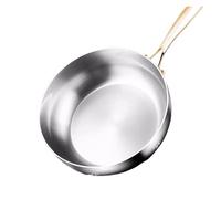 LIZHAYG Poele Inox Poêle wok antiadhésive en acier inoxydable 316 for cuisson de steaks frits, cuisinière à gaz, induction, ustensiles de cuisine généraux, casserole(24cm)