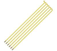 LIZHAYG Rayon de Bicyclette Lot de 36 Rayons de vélo avec écrous for Roue de 26/27,5/29 Pouces, vélo de Route, Rayons Arc-en-Ciel en Acier 45# Haute résistance(186mm Gold)