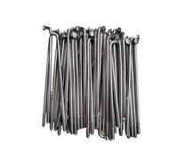 LIZHAYG Rayon de Bicyclette Rayons de vélo électrique Pliables en Acier Inoxydable, 13G 2,2 mm 60-150 mm, 40 pièces/lot, for Montagne, avec écrous(127mm)