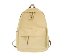LIZHAYG Sac A Dos Sac à dos noir uni imperméable Oxford, sac d'école de style minimaliste, unisexe, for loisirs ou voyage(Khaki)